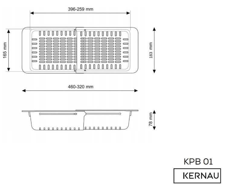 Koszyk ociekowy Kernau KPB 01 Matt Black